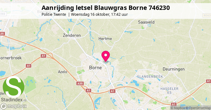 Aanrijding letsel Blauwgras Borne 746230