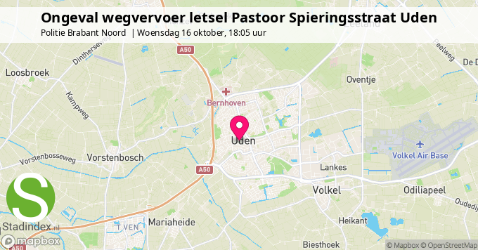 Ongeval wegvervoer letsel Pastoor Spieringsstraat Uden