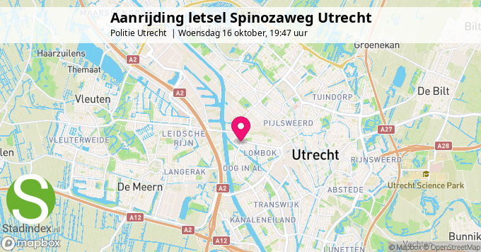 Aanrijding letsel Spinozaweg Utrecht