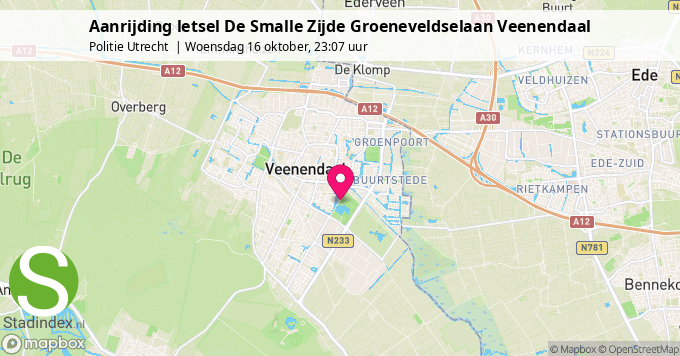 Aanrijding letsel De Smalle Zijde Groeneveldselaan Veenendaal