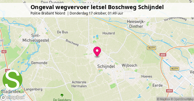 Ongeval wegvervoer letsel Boschweg Schijndel