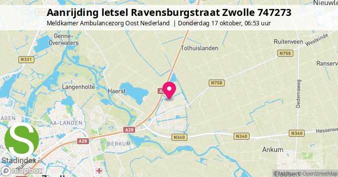 Aanrijding letsel Ravensburgstraat Zwolle 747273