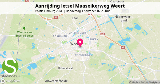 Aanrijding letsel Maaseikerweg Weert