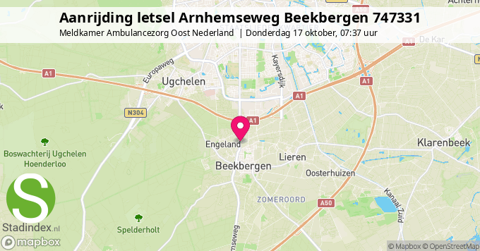 Aanrijding letsel Arnhemseweg Beekbergen 747331