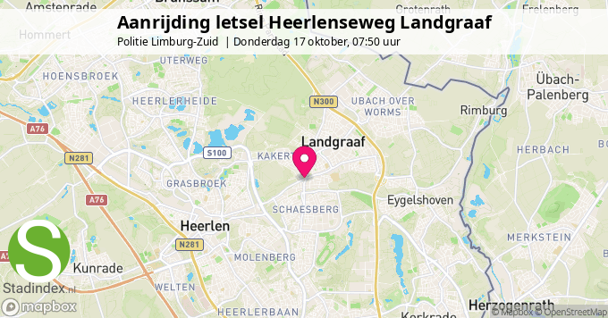 Aanrijding letsel Heerlenseweg Landgraaf