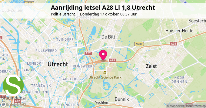 Aanrijding letsel A28 Li 1,8 Utrecht