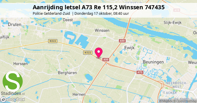 Aanrijding letsel A73 Re 115,2 Winssen 747435