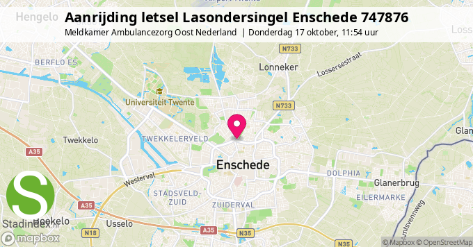 Aanrijding letsel Lasondersingel Enschede 747876