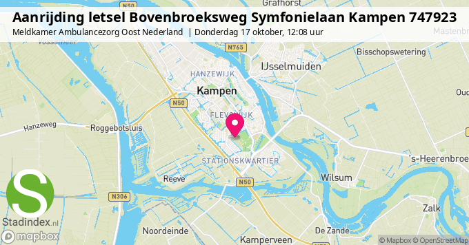 Aanrijding letsel Bovenbroeksweg Symfonielaan Kampen 747923