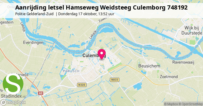 Aanrijding letsel Hamseweg Weidsteeg Culemborg 748192