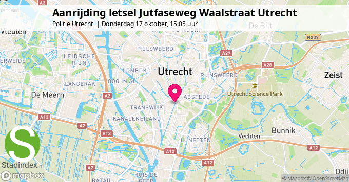 Aanrijding letsel Jutfaseweg Waalstraat Utrecht