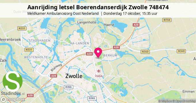 Aanrijding letsel Boerendanserdijk Zwolle 748474