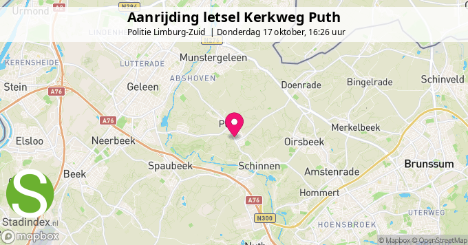 Aanrijding letsel Kerkweg Puth