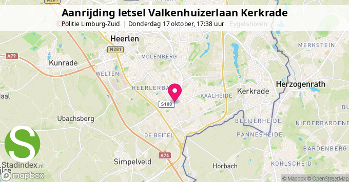 Aanrijding letsel Valkenhuizerlaan Kerkrade