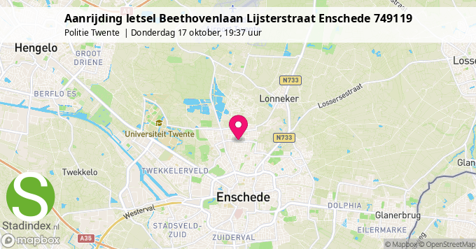 Aanrijding letsel Beethovenlaan Lijsterstraat Enschede 749119