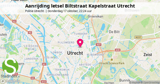 Aanrijding letsel Biltstraat Kapelstraat Utrecht