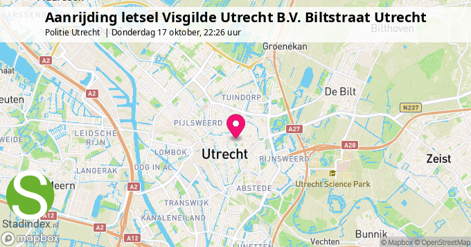 Aanrijding letsel Visgilde Utrecht B.V. Biltstraat Utrecht