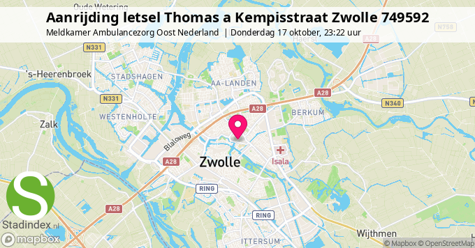 Aanrijding letsel Thomas a Kempisstraat Zwolle 749592