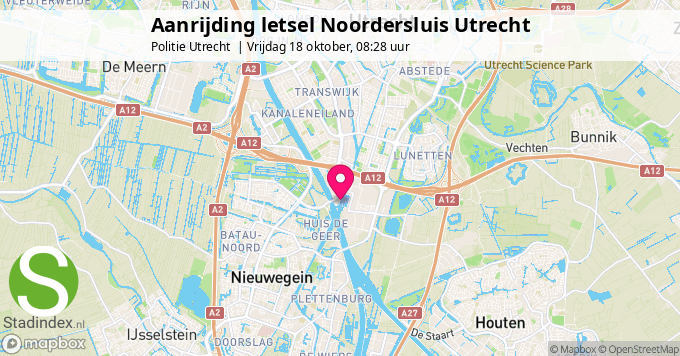 Aanrijding letsel Noordersluis Utrecht