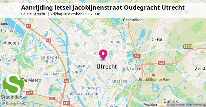 Aanrijding letsel Jacobijnenstraat Oudegracht Utrecht