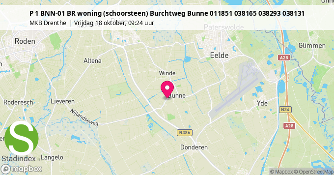 P 1 BNN-01 BR woning (schoorsteen) Burchtweg Bunne 011851 038165 038293 038131