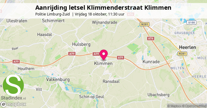 Aanrijding letsel Klimmenderstraat Klimmen