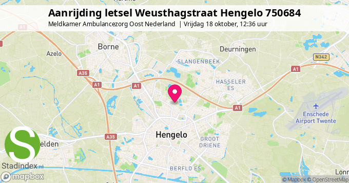 Aanrijding letsel Weusthagstraat Hengelo 750684