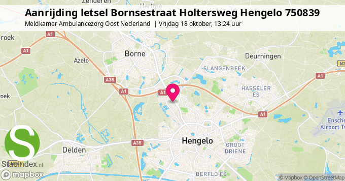 Aanrijding letsel Bornsestraat Holtersweg Hengelo 750839