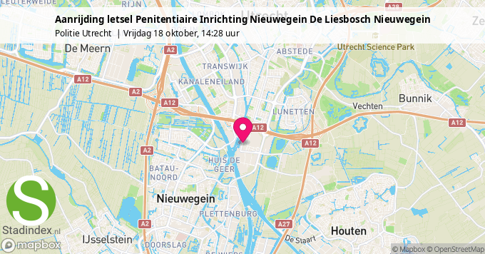 Aanrijding letsel Penitentiaire Inrichting Nieuwegein De Liesbosch Nieuwegein