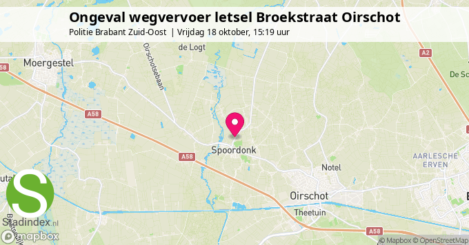 Ongeval wegvervoer letsel Broekstraat Oirschot