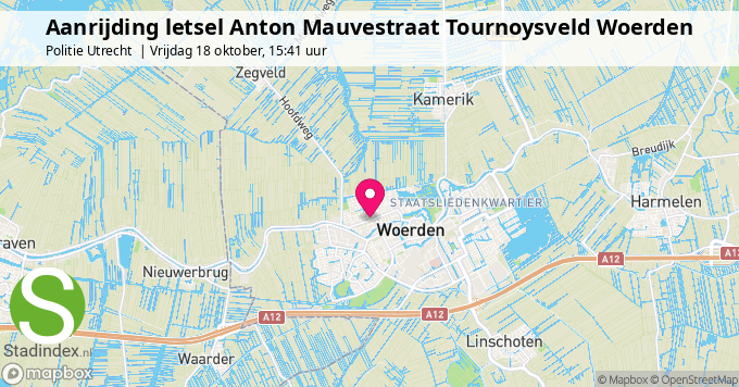 Aanrijding letsel Anton Mauvestraat Tournoysveld Woerden