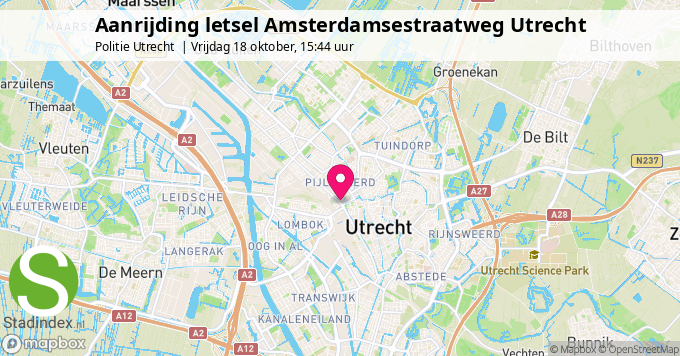 Aanrijding letsel Amsterdamsestraatweg Utrecht