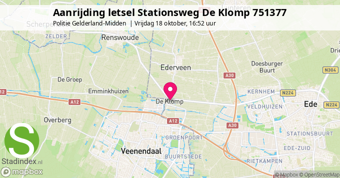 Aanrijding letsel Stationsweg De Klomp 751377