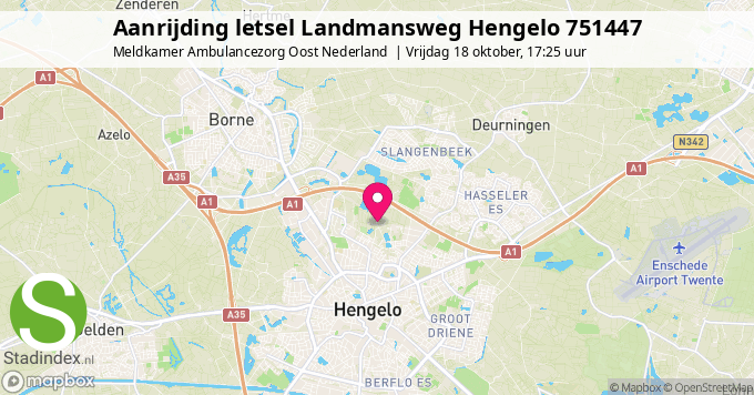 Aanrijding letsel Landmansweg Hengelo 751447