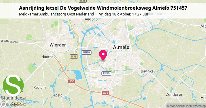 Aanrijding letsel De Vogelweide Windmolenbroeksweg Almelo 751457