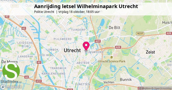 Aanrijding letsel Wilhelminapark Utrecht