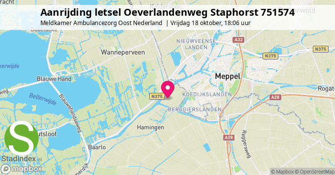 Aanrijding letsel Oeverlandenweg Staphorst 751574