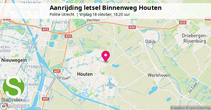 Aanrijding letsel Binnenweg Houten