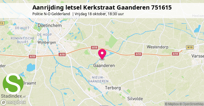 Aanrijding letsel Kerkstraat Gaanderen 751615