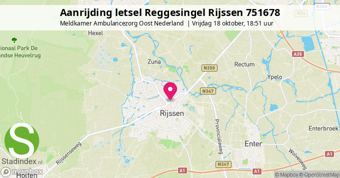 Aanrijding letsel Reggesingel Rijssen 751678