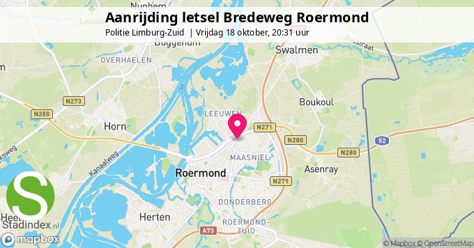 Aanrijding letsel Bredeweg Roermond