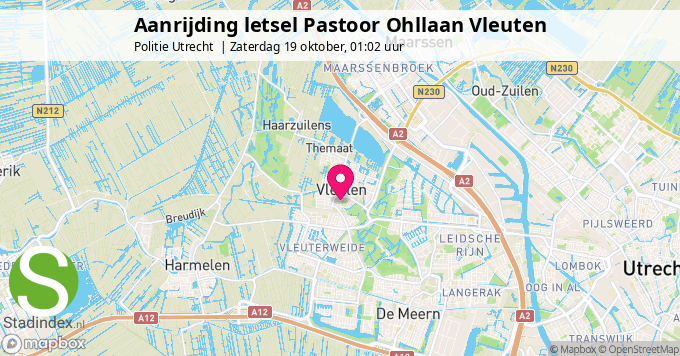 Aanrijding letsel Pastoor Ohllaan Vleuten