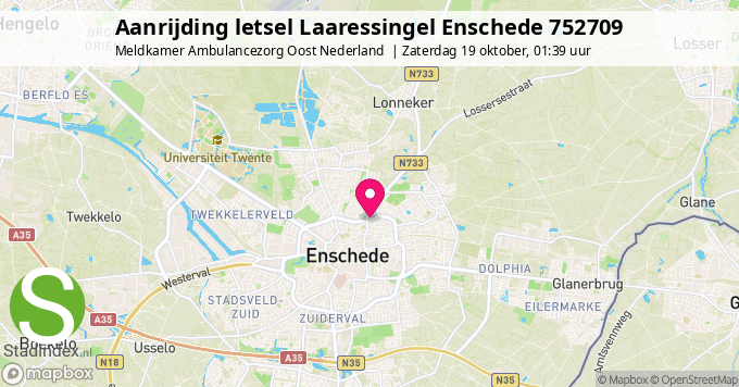 Aanrijding letsel Laaressingel Enschede 752709