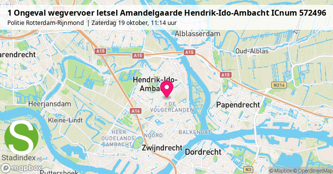 1 Ongeval wegvervoer letsel Amandelgaarde Hendrik-Ido-Ambacht ICnum 572496