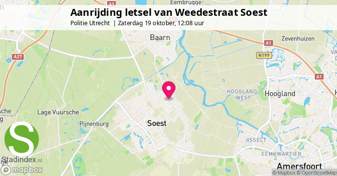 Aanrijding letsel van Weedestraat Soest