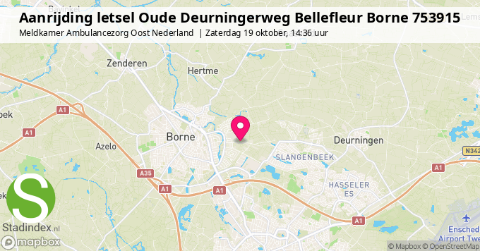 Aanrijding letsel Oude Deurningerweg Bellefleur Borne 753915