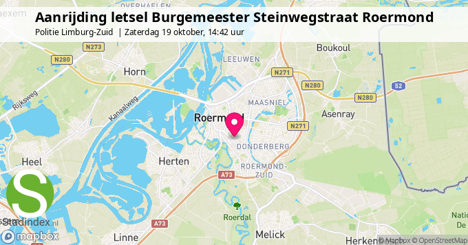 Aanrijding letsel Burgemeester Steinwegstraat Roermond