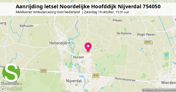 Aanrijding letsel Noordelijke Hoofddijk Nijverdal 754050