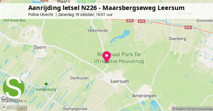 Aanrijding letsel N226 - Maarsbergseweg Leersum