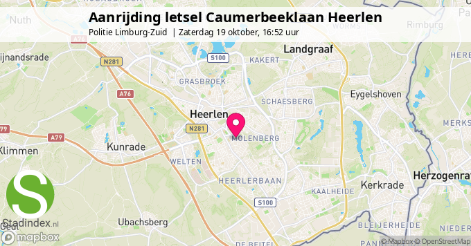 Aanrijding letsel Caumerbeeklaan Heerlen